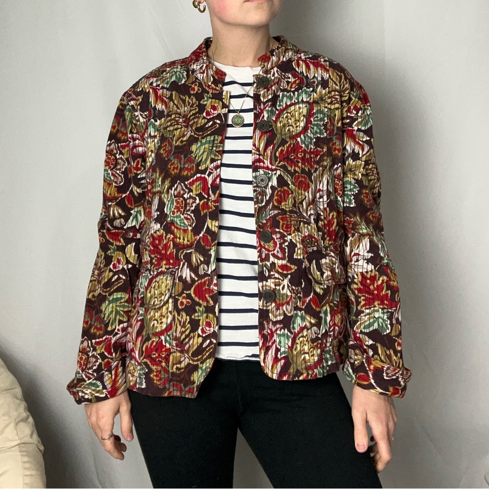 100% Cotton Vibrant Floral Lightweight Jacket